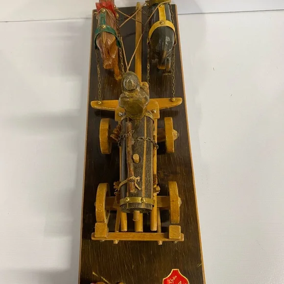 Rhon Sepp German Hand Carved Carriage Scene. Rare. Vintage 60’s or older.